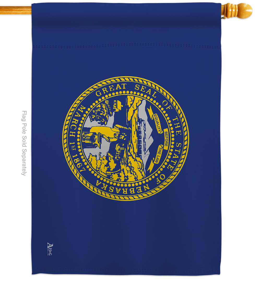 28 x 40 in. Nebraska American State House Flag with Double-Sided Horizontal Decoration Banner Garden Yard Gift