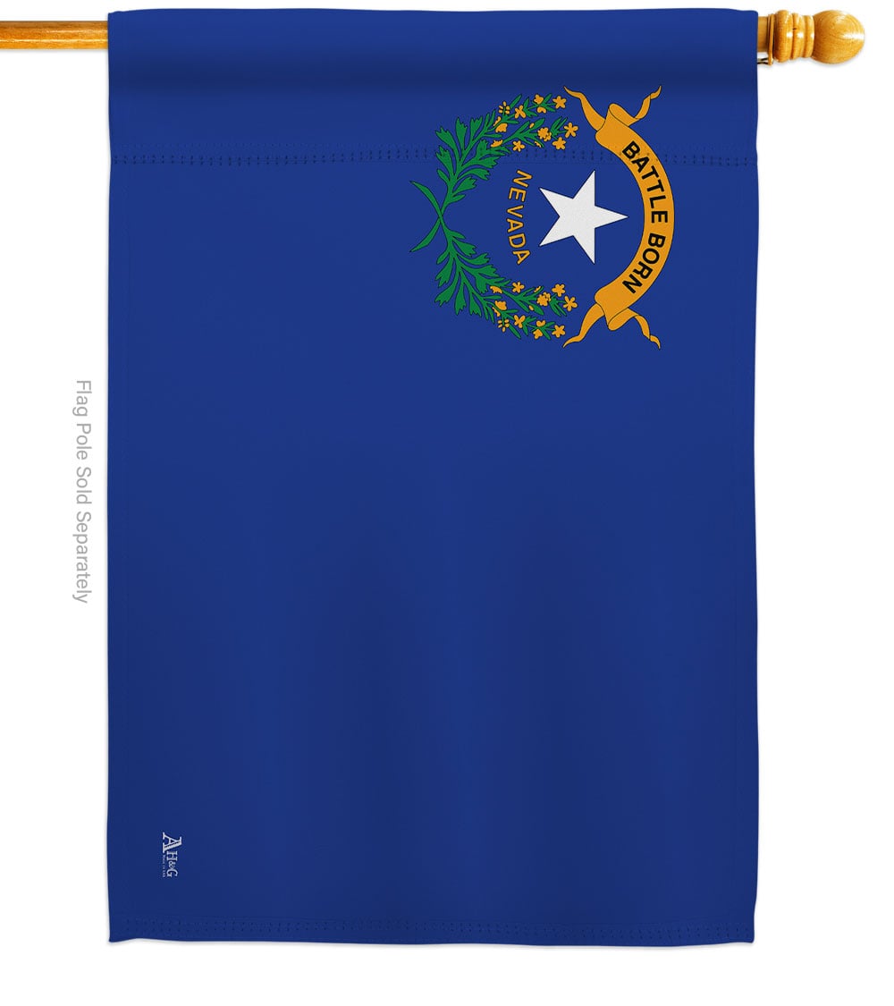 28 x 40 in. Nevada American State House Flag with Double-Sided Horizontal Decoration Banner Garden Yard Gift