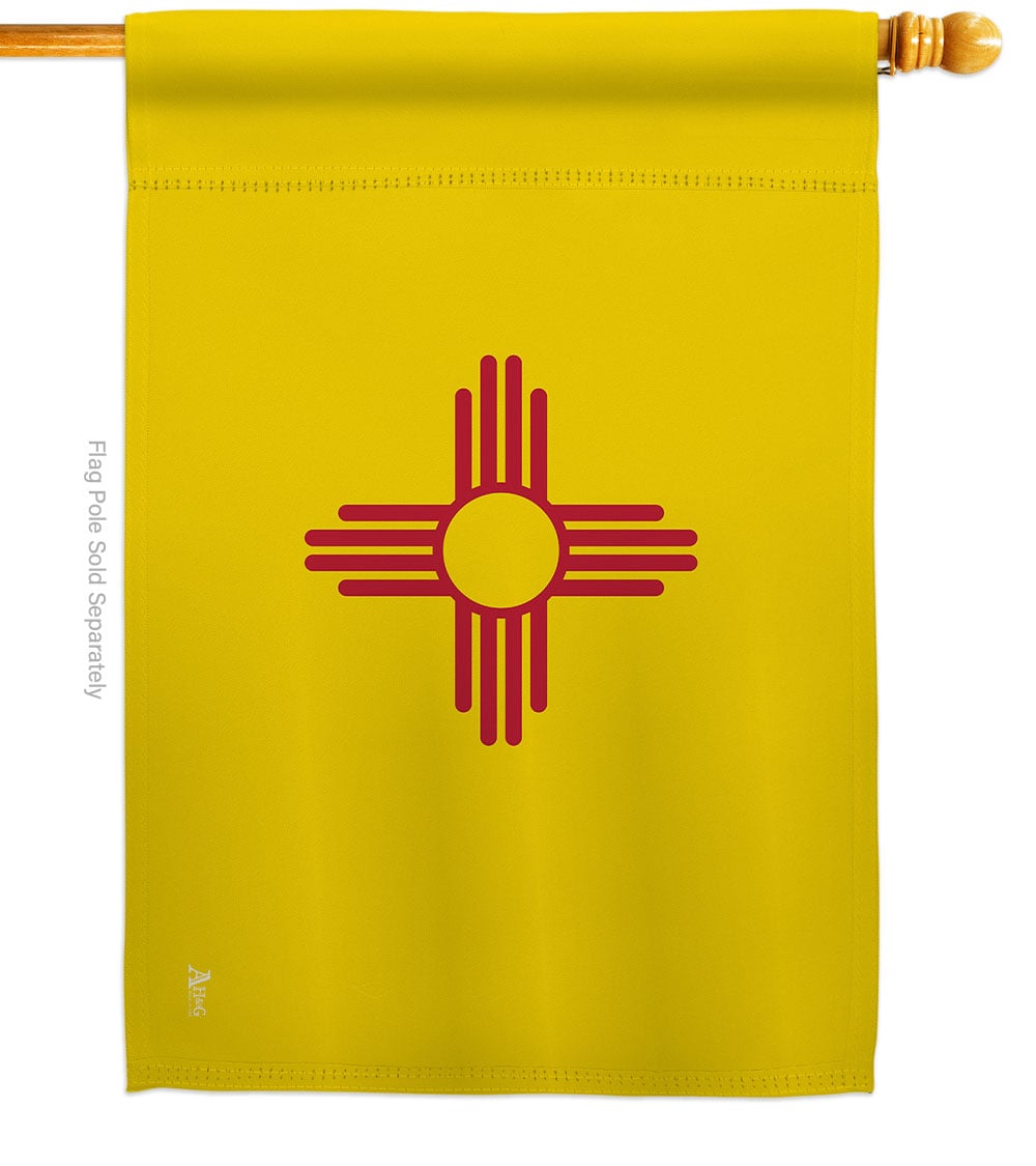 28 x 40 in. New Mexico American State House Flag with Double-Sided Horizontal Decoration Banner Garden Yard Gift