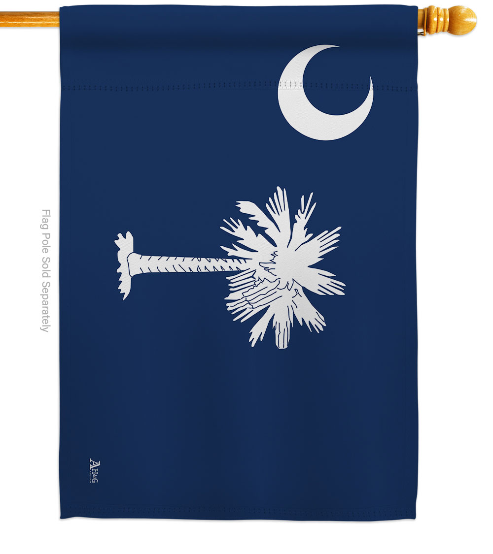 28 x 40 in. South Carolina American State House Flag with Double-Sided Horizontal Decoration Banner Garden Yard Gift