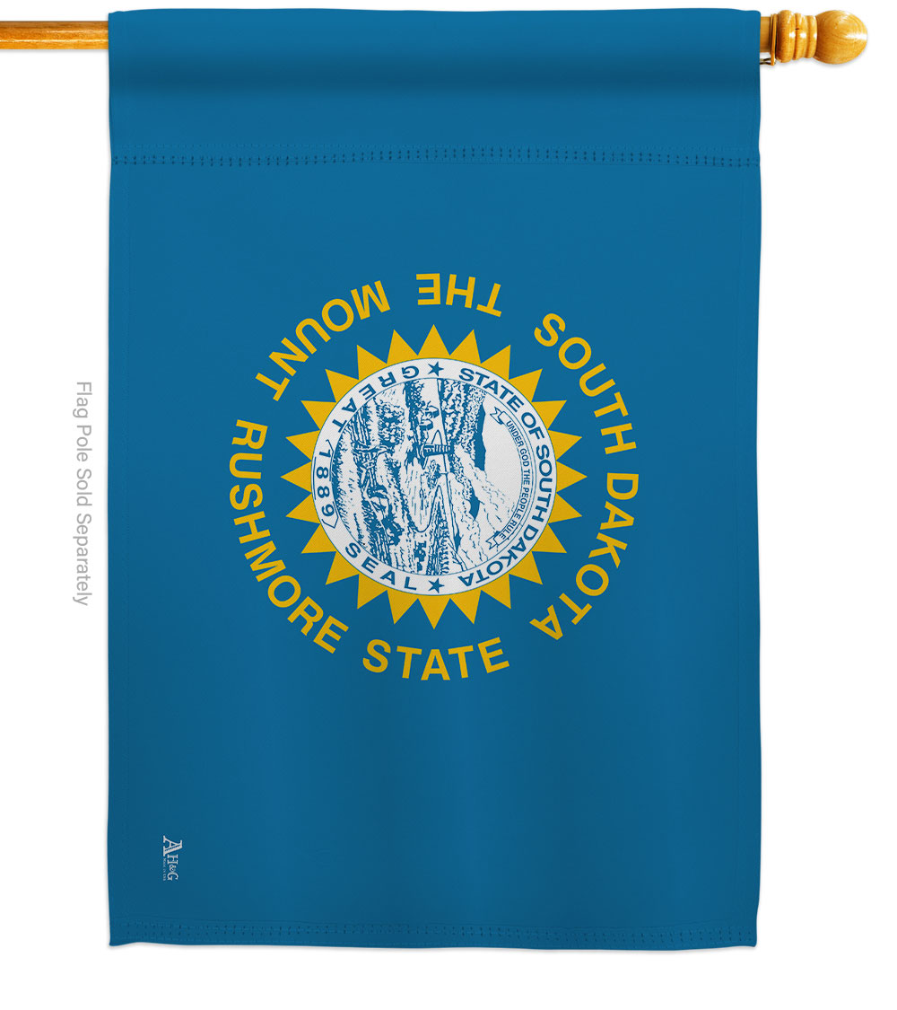 28 x 40 in. South Dakota American State House Flag with Double-Sided Horizontal Decoration Banner Garden Yard Gift