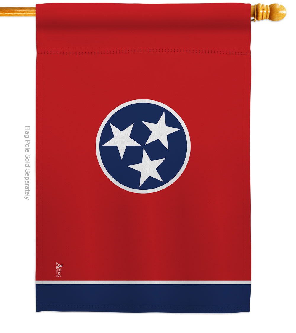 28 x 40 in. Tennessee American State House Flag with Double-Sided Horizontal Decoration Banner Garden Yard Gift