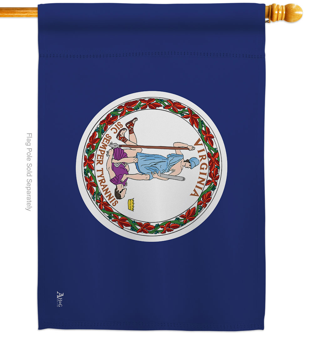 28 x 40 in. Virginia American State House Flag with Double-Sided Horizontal Decoration Banner Garden Yard Gift