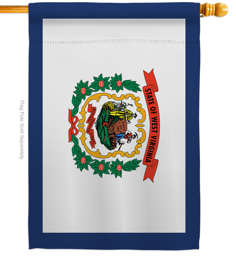 28 x 40 in. West Virginia American State House Flag with Double-Sided Horizontal Decoration Banner Garden Yard Gift