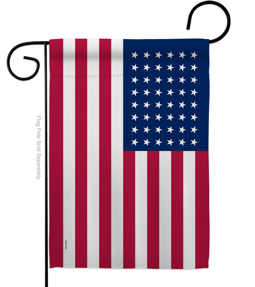 Picture of Americana Home & Garden G141123-BO 13 x 18.5 in. United State 1912-1959 American Old Glory Garden Flag with Double-Sided House Decoration Banner Yard Gift