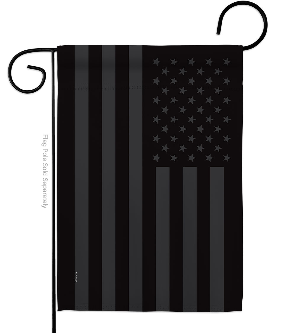 Picture of Americana Home & Garden G141188-BO 13 x 18.5 in. All Black America USA Historic Vertical Garden Flag with Double-Sided House Decoration Banner Yard Gift
