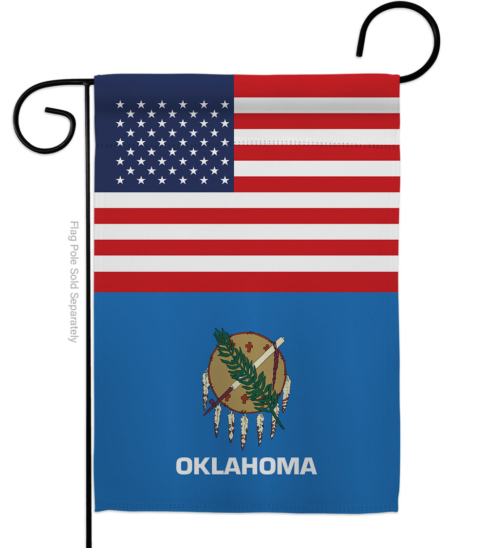 Picture of Americana Home & Garden G142794-BO 13 x 18.5 in. USA Oklahoma American State Vertical Garden Flag with Double-Sided House Decoration Banner Yard Gift