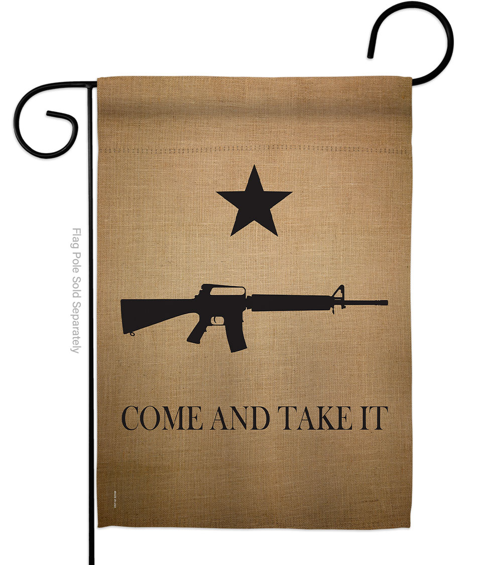 G158400-BO 13 x 18.5 in. Come & Take it American USA Historic Vertical Garden Flag with Double-Sided House Decoration Banner Yard Gift