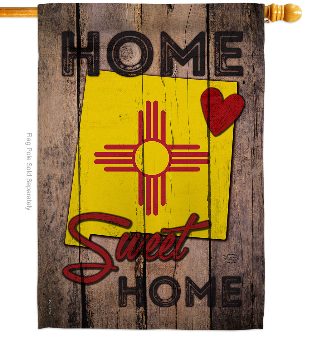 28 x 40 in. State New Mexico Home Sweet American State Vertical House Flag with Double-Sided Decorative Banner Garden Yard Gift