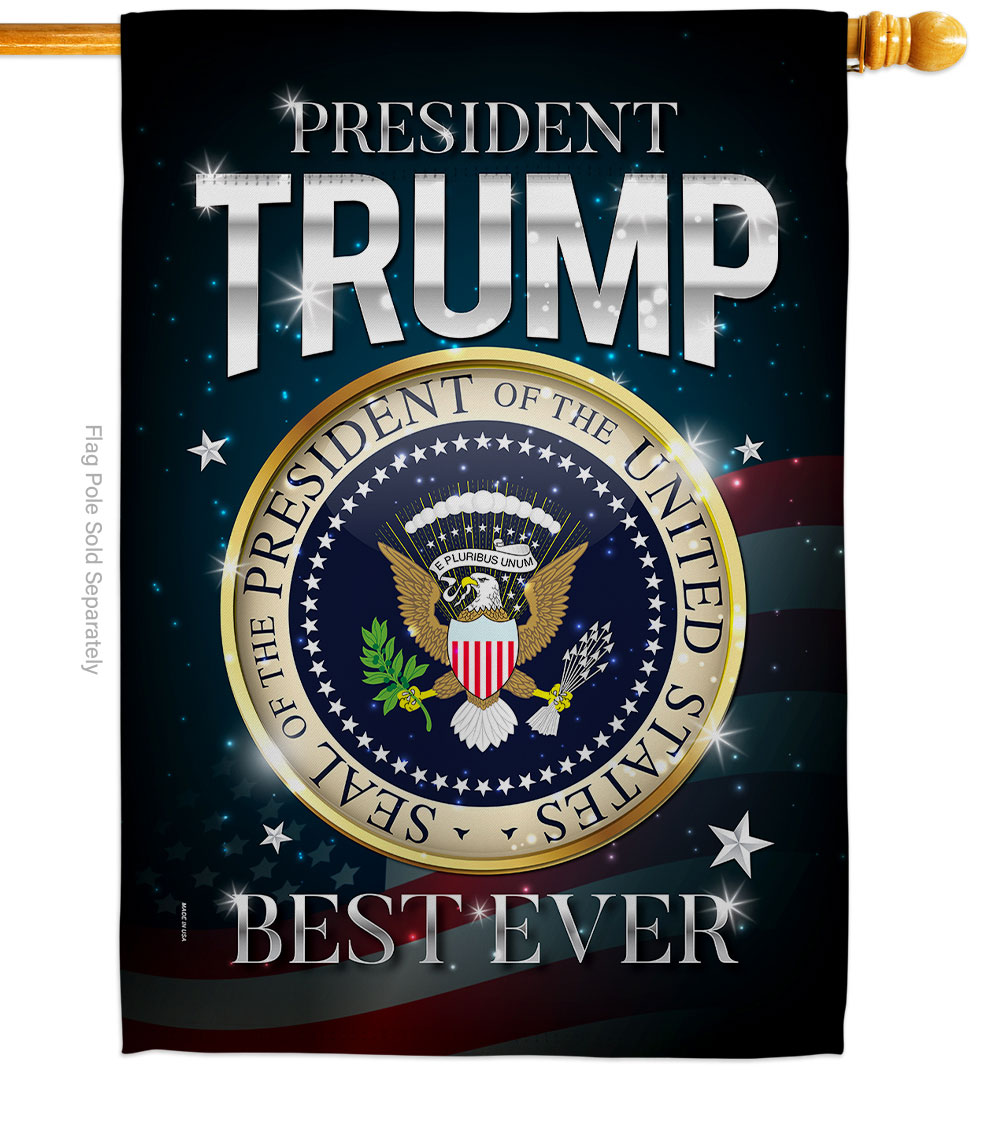 H170163-BO 28 x 40 in. USA President 47 Trump American Political Vertical House Flag with Double-Sided Decorative Banner Garden Yard Gift