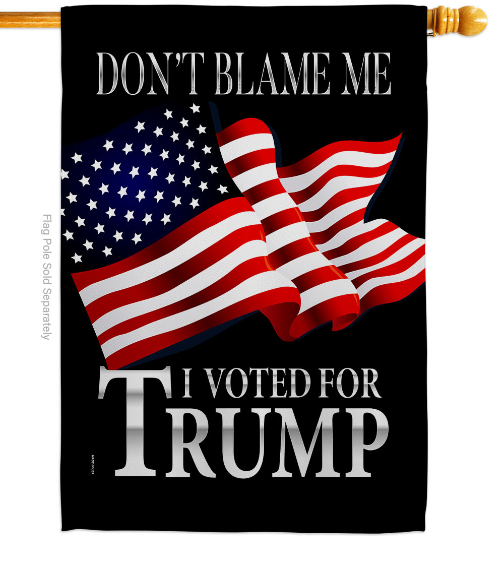 H170201-BO 28 x 40 in. Voted for Trump American Political Vertical House Flag with Double-Sided Decorative Banner Garden Yard Gift
