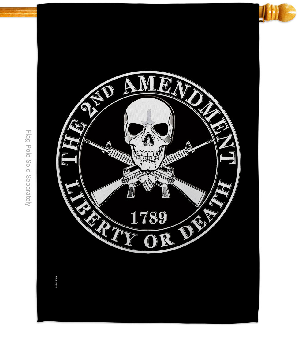 28 x 40 in. 2nd Amendment Liberty American USA Historic Vertical House Flag with Double-Sided Decorative Banner Garden Yard Gift