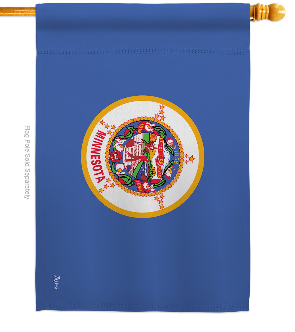 28 x 40 in. Minnesota American State House Flag with Double-Sided Horizontal Decoration Banner Garden Yard Gift