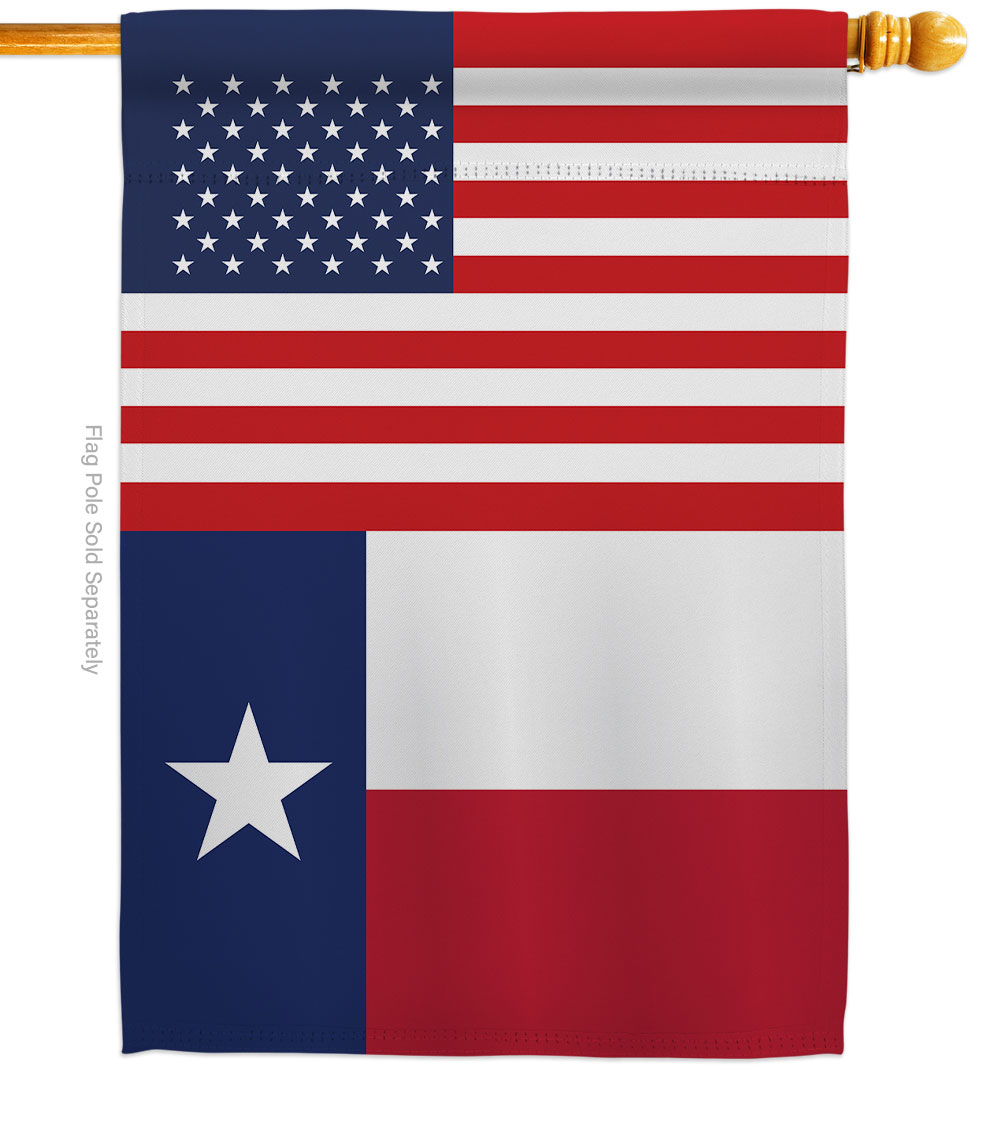 28 x 40 in. USA Texas American State Vertical House Flag with Double-Sided Decorative Banner Garden Yard Gift