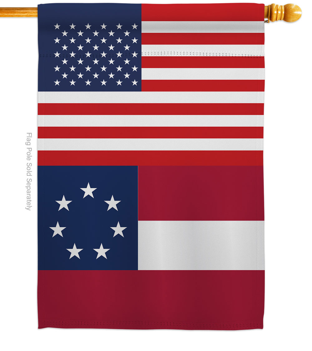 H140815-BO 28 x 40 in. USA Star Bars American Historic Vertical House Flag with Double-Sided Decorative Banner Garden Yard Gift