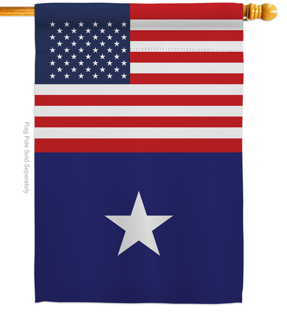 H140819-BO 28 x 40 in. USA Bonnie Blue American Historic Vertical House Flag with Double-Sided Decorative Banner Garden Yard Gift