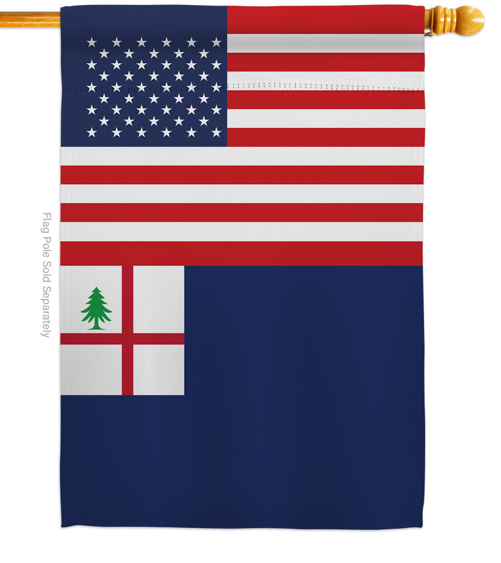 28 x 40 in. USA Bunker Hill American Historic Vertical House Flag with Double-Sided Decorative Banner Garden Yard Gift