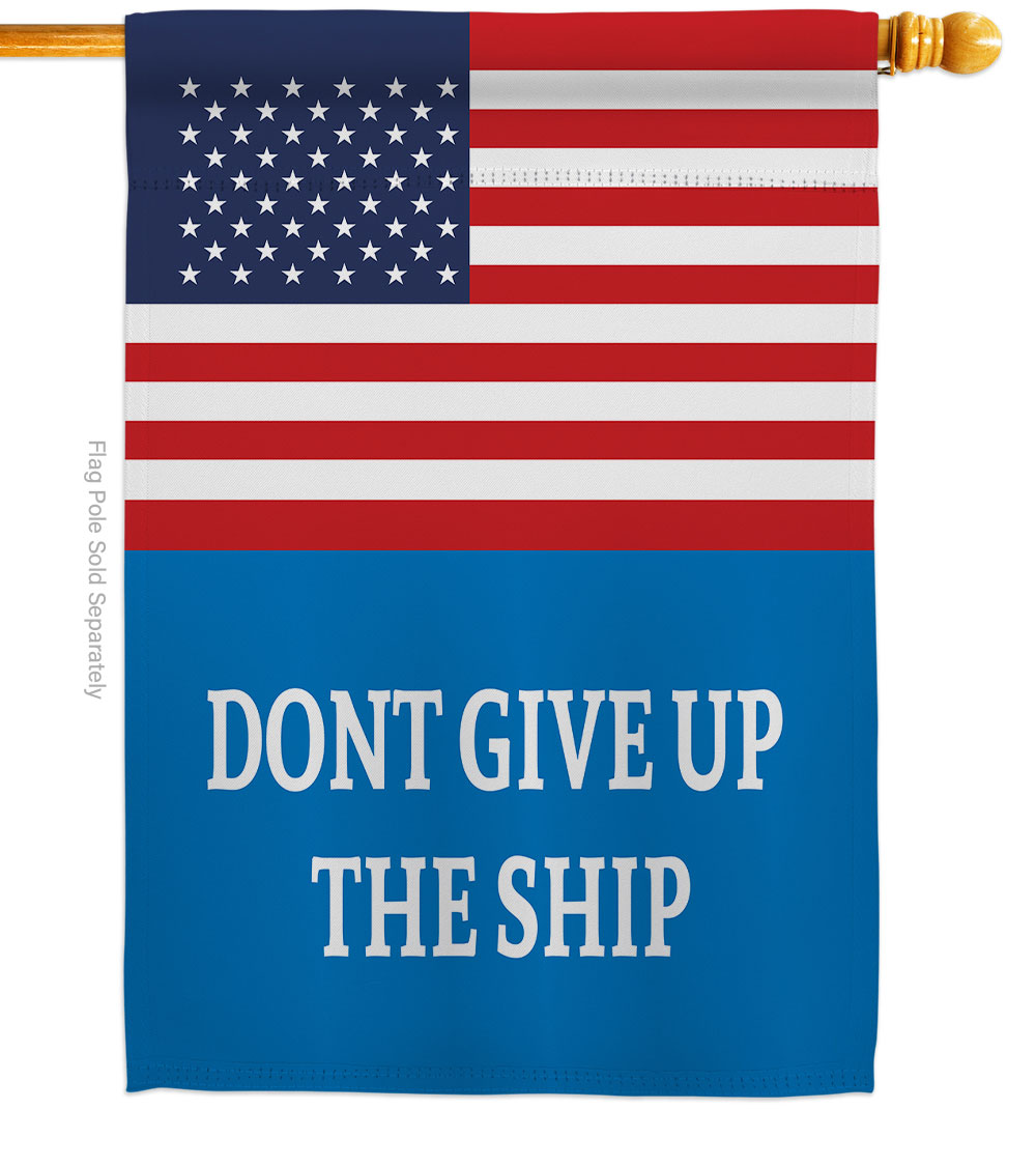 H140834-BO 28 x 40 in. USA Commodore Perry American Historic Vertical House Flag with Double-Sided Decorative Banner Garden Yard Gift