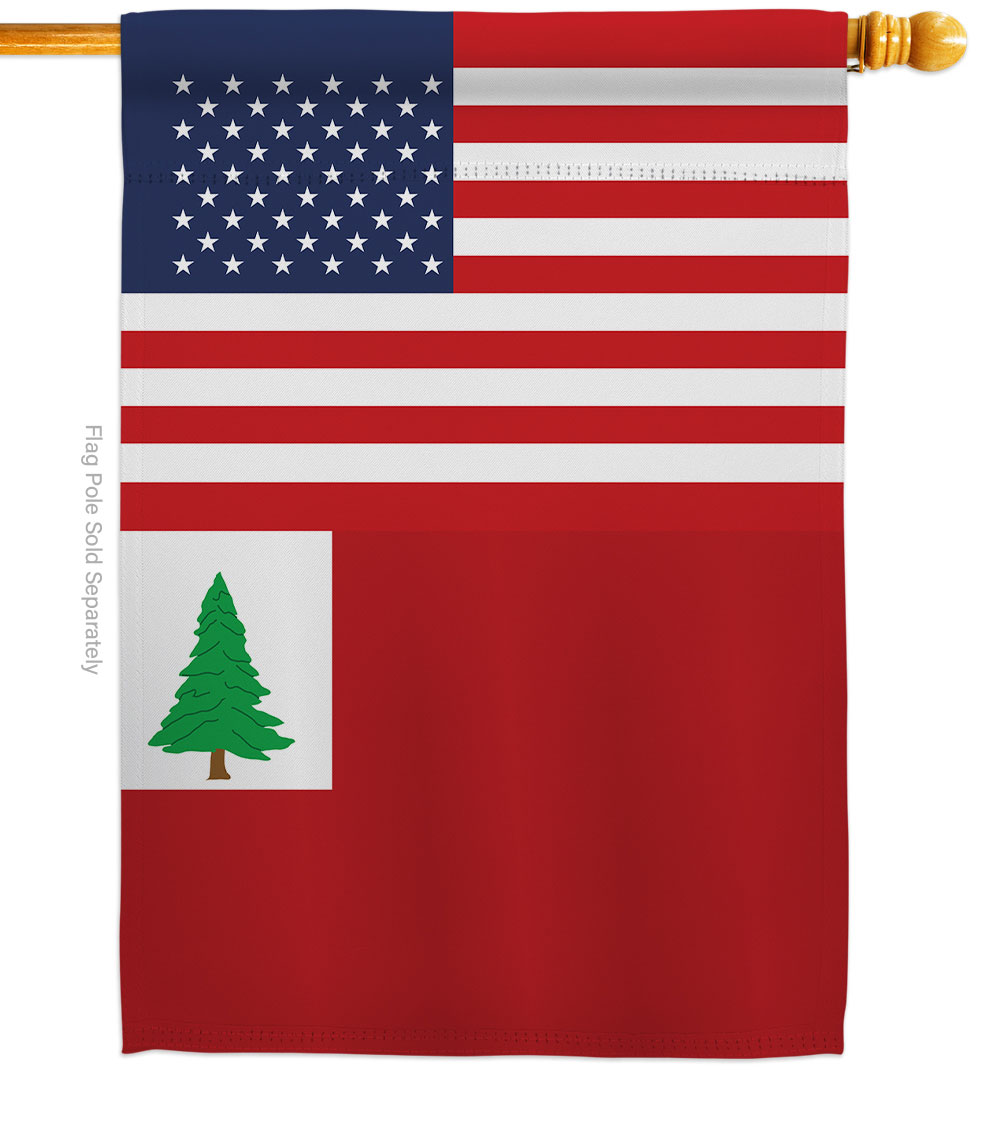 28 x 40 in. USA Continental American Historic Vertical House Flag with Double-Sided Decorative Banner Garden Yard Gift