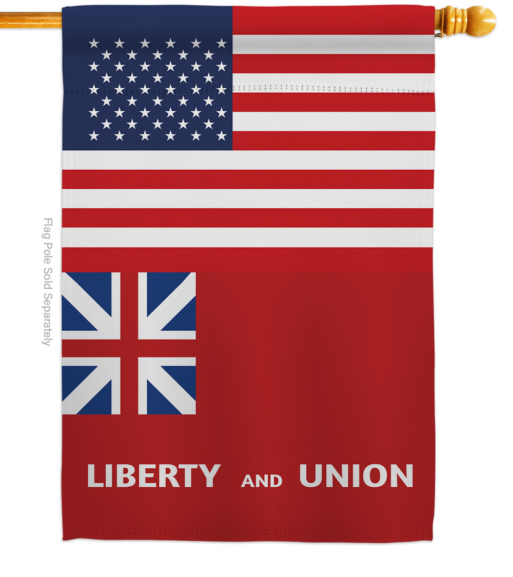 H140843-BO 28 x 40 in. USA Taunton American Historic Vertical House Flag with Double-Sided Decorative Banner Garden Yard Gift