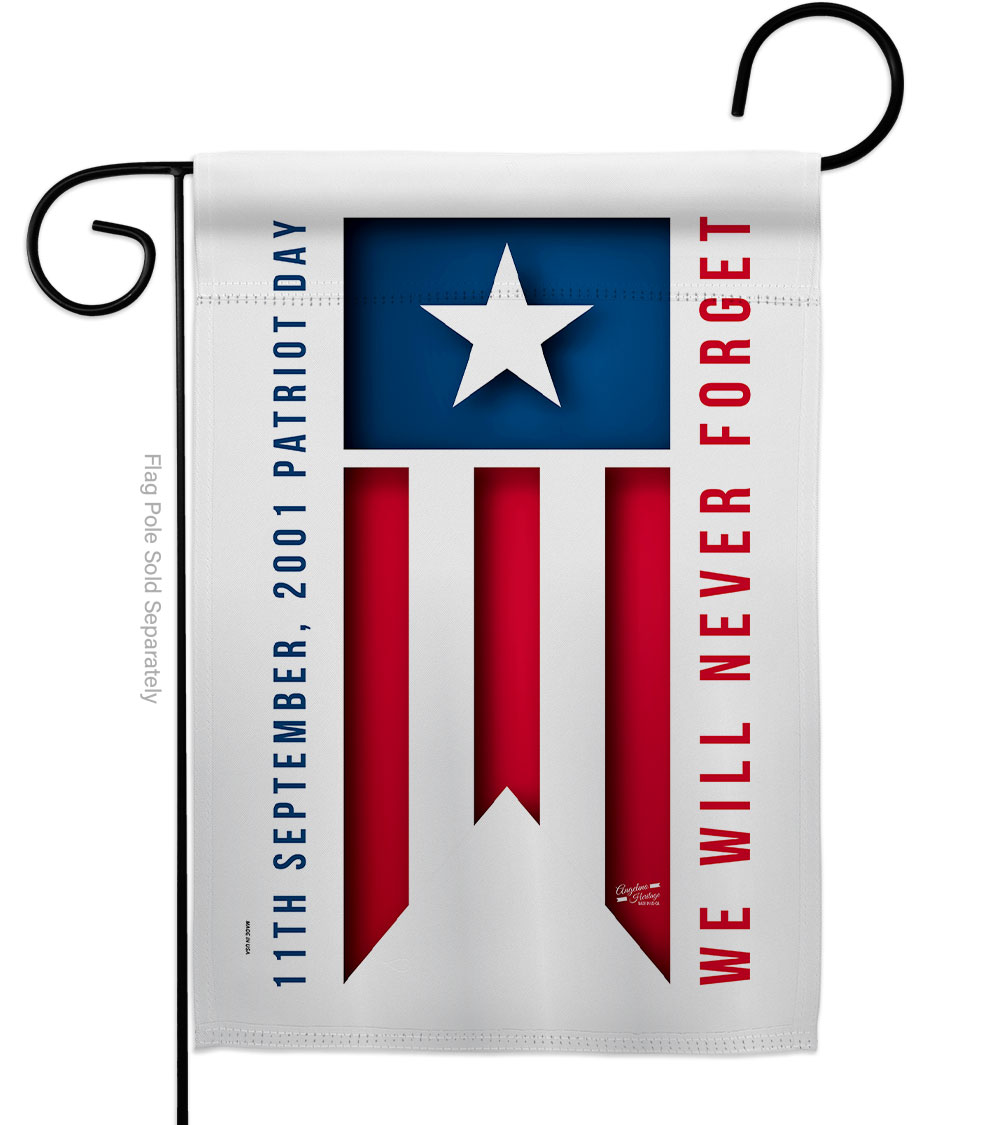 G135592-BO 13 x 18.5 in. 911 Day American Patriot Vertical Garden Flag with Double-Sided House Decoration Banner Yard Gift