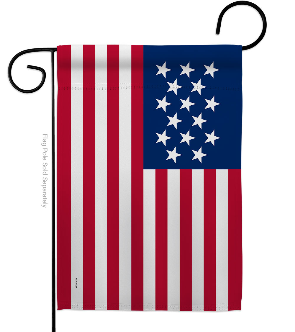 Picture of Americana Home & Garden G141100-BO 13 x 18.5 in. United State 1795-1818 American Old Glory Garden Flag with Double-Sided House Decoration Banner Yard Gift