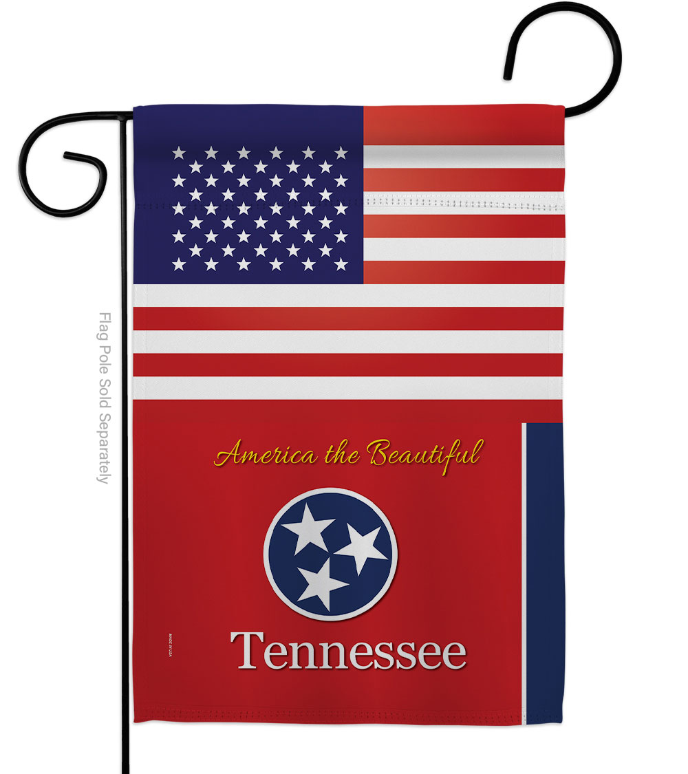 G142594-BO 13 x 18.5 in. USA Tennessee American State Vertical Garden Flag with Double-Sided House Decoration Banner Yard Gift