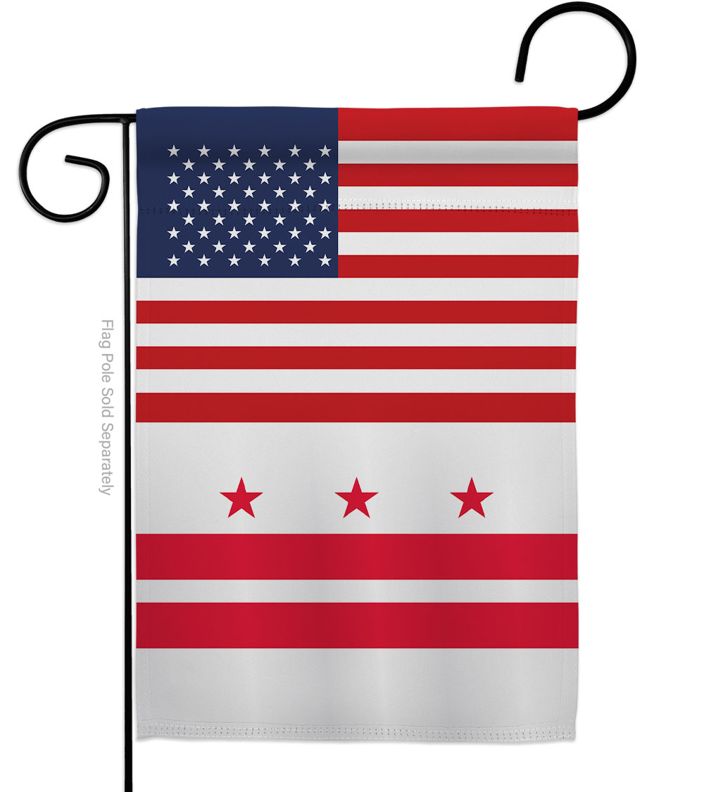 G142759-BO 13 x 18.5 in. USA District of Columbia American State Vertical Garden Flag with Double-Sided House Decoration Banner Yard Gift