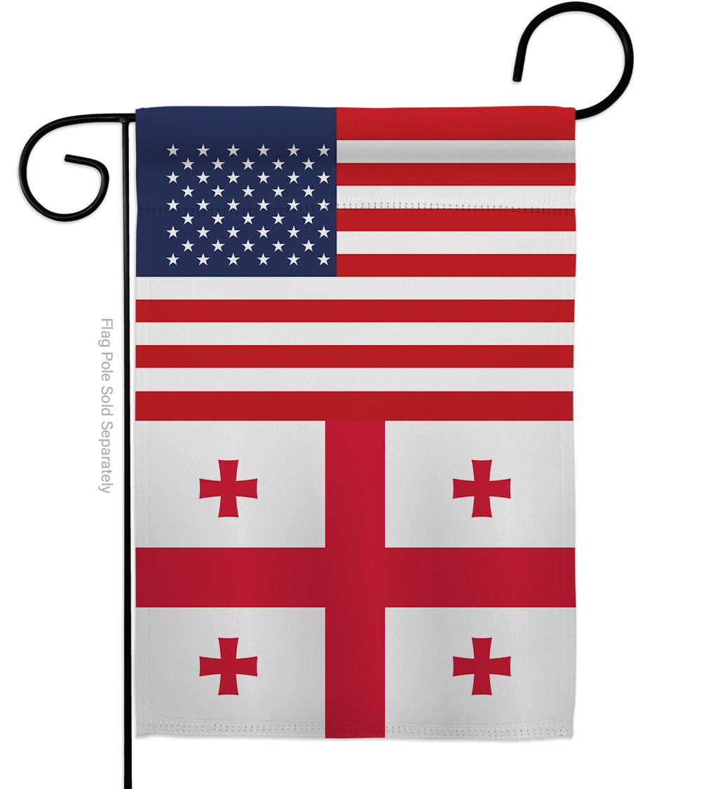 G142761-BO 13 x 18.5 in. USA Georgia American State Vertical Garden Flag with Double-Sided House Decoration Banner Yard Gift