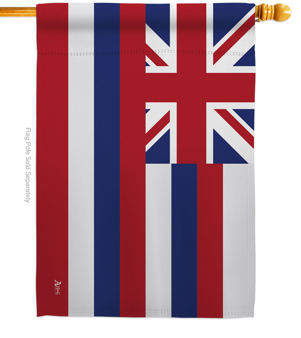 28 x 40 in. Hawaii American State House Flag with Double-Sided Horizontal Decoration Banner Garden Yard Gift