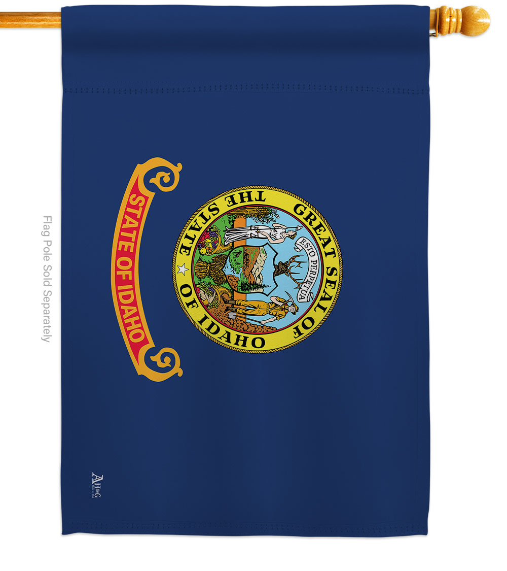 28 x 40 in. Idaho American State House Flag with Double-Sided Horizontal Decoration Banner Garden Yard Gift