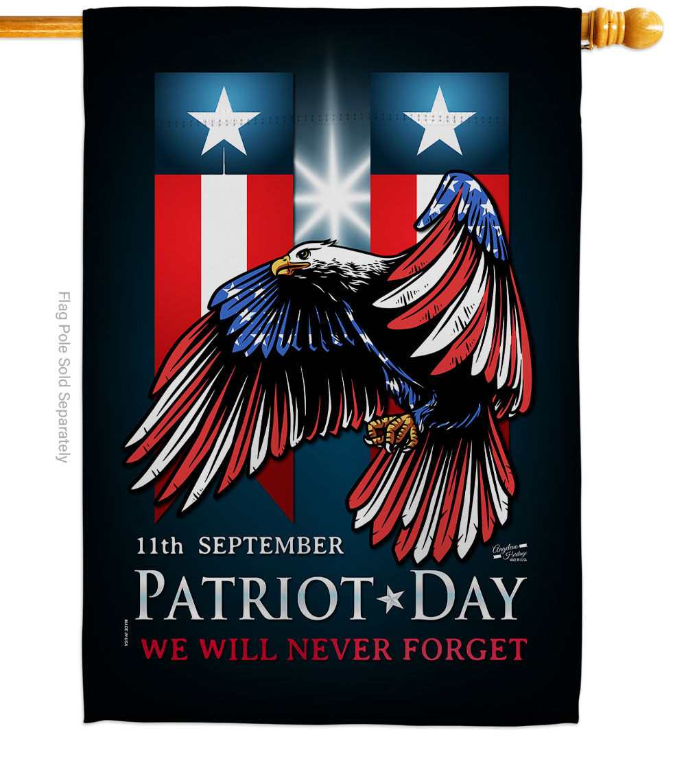 28 x 40 in. 911 Patriot Day American Vertical House Flag with Double-Sided Decorative Banner Garden Yard Gift