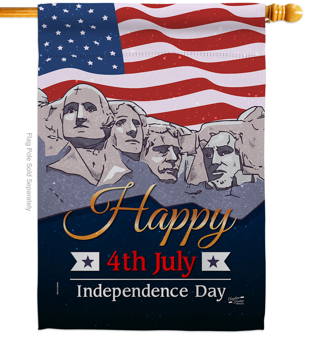 28 x 40 in. July 4th Indpendence Day American Vertical House Flag with Double-Sided Decorative Banner Garden Yard Gift