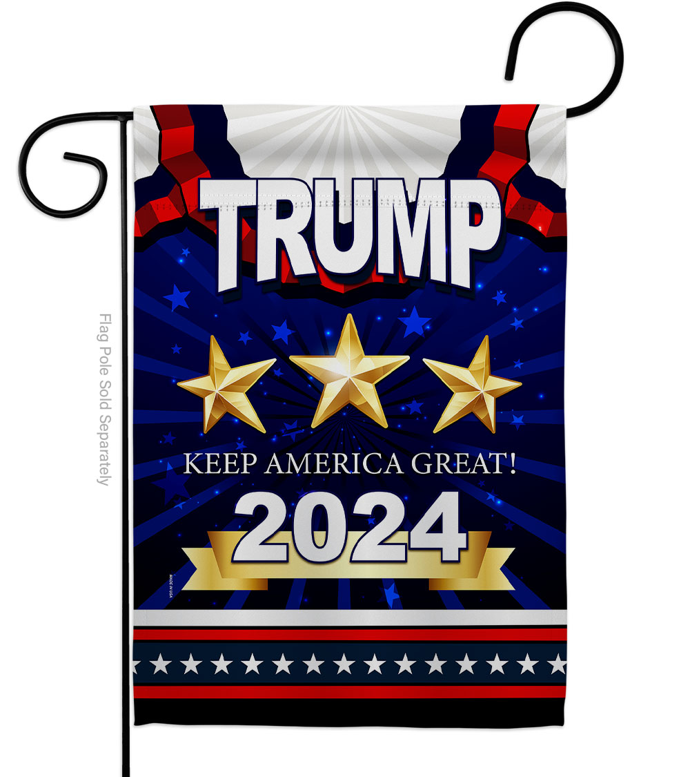 G192179-BO 13 x 18.5 in. Keep America Great Trump American Political Vertical Garden Flag with Double-Sided House Decoration Banner Yard Gift