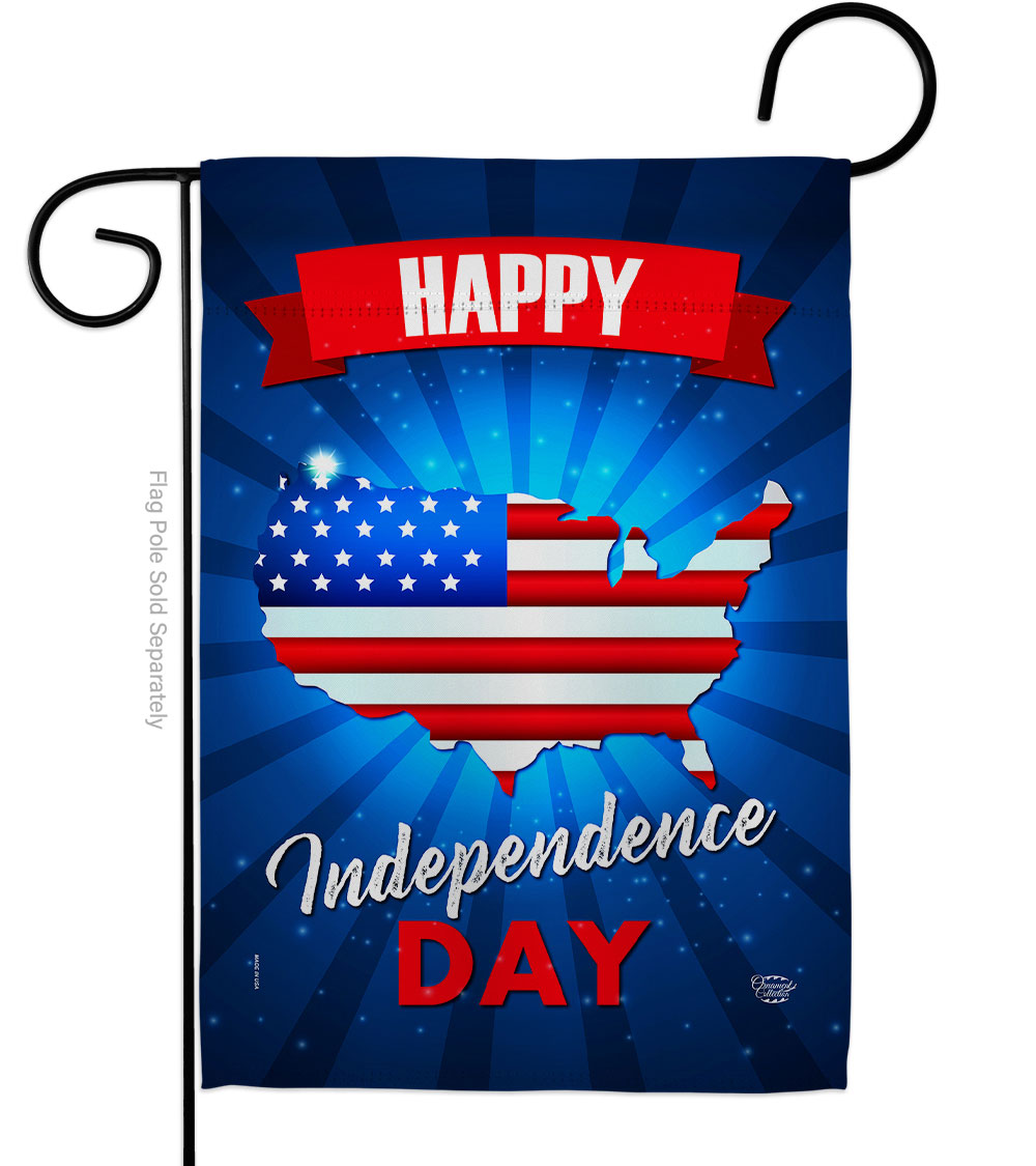 G192211-BO 13 x 18.5 in. USA Independence Day American Fourth of July Vertical Garden Flag with Double-Sided House Decoration Banner Yard Gift