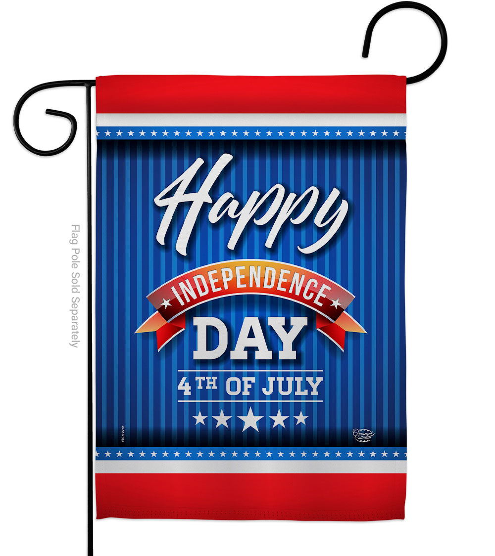 G192215-BO 13 x 18.5 in. 4th of July Day American Fourth Vertical Garden Flag with Double-Sided House Decoration Banner Yard Gift