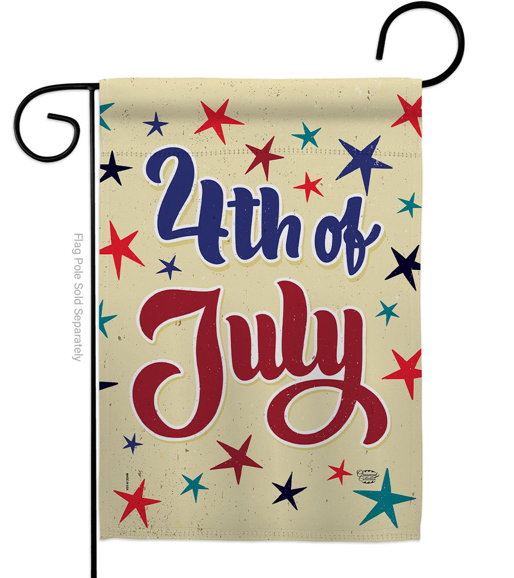 G192222-BO 13 x 18.5 in. July 4th Joy American Vertical Garden Flag with Double-Sided House Decoration Banner Yard Gift