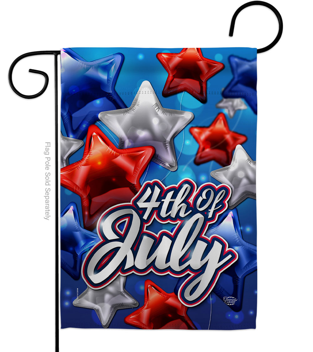 G192224-BO 13 x 18.5 in. Celebrate 4th of July American Fourth Vertical Garden Flag with Double-Sided House Decoration Banner Yard Gift