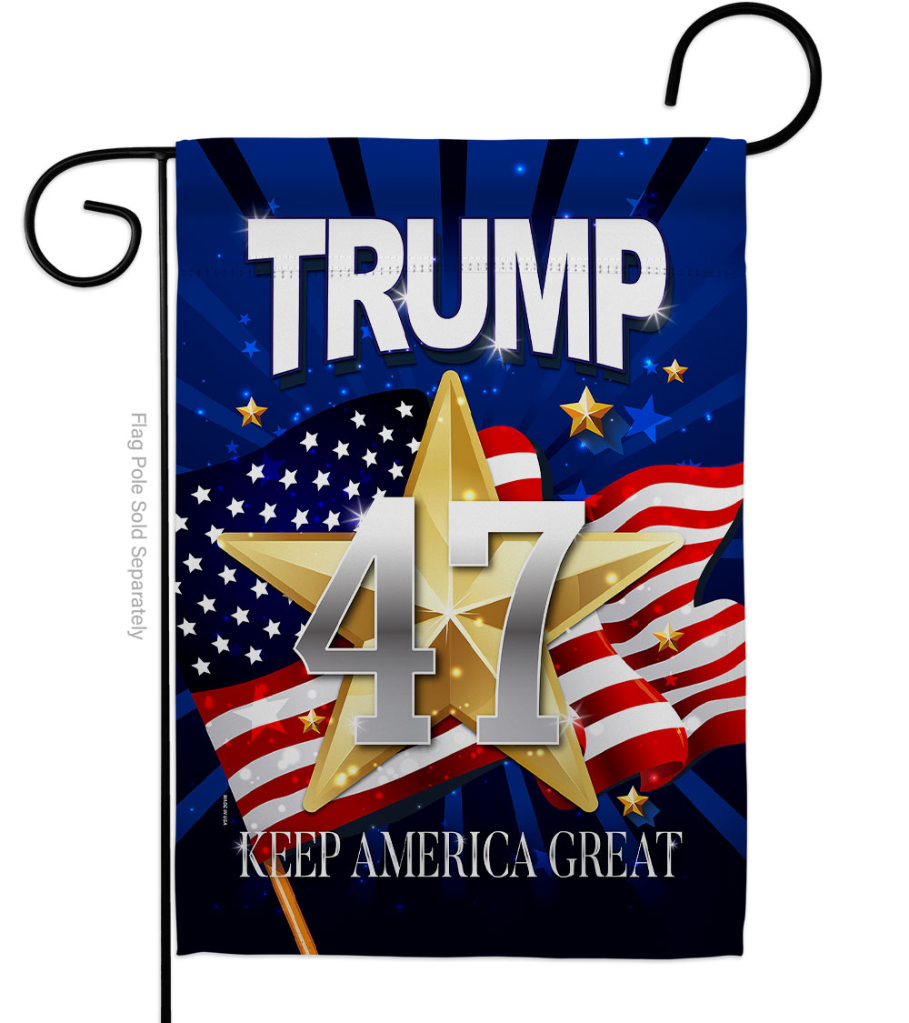 G192324-BO 13 x 18.5 in. Trump 46 Keep America Great American Political Vertical Garden Flag with Double-Sided House Decoration Banner Yard Gift