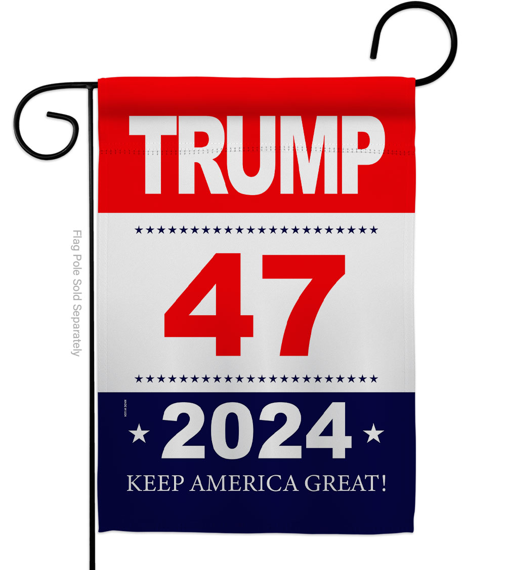 13 x 18.5 in. Trump 47 American Political Vertical Garden Flag with Double-Sided House Decoration Banner Yard Gift