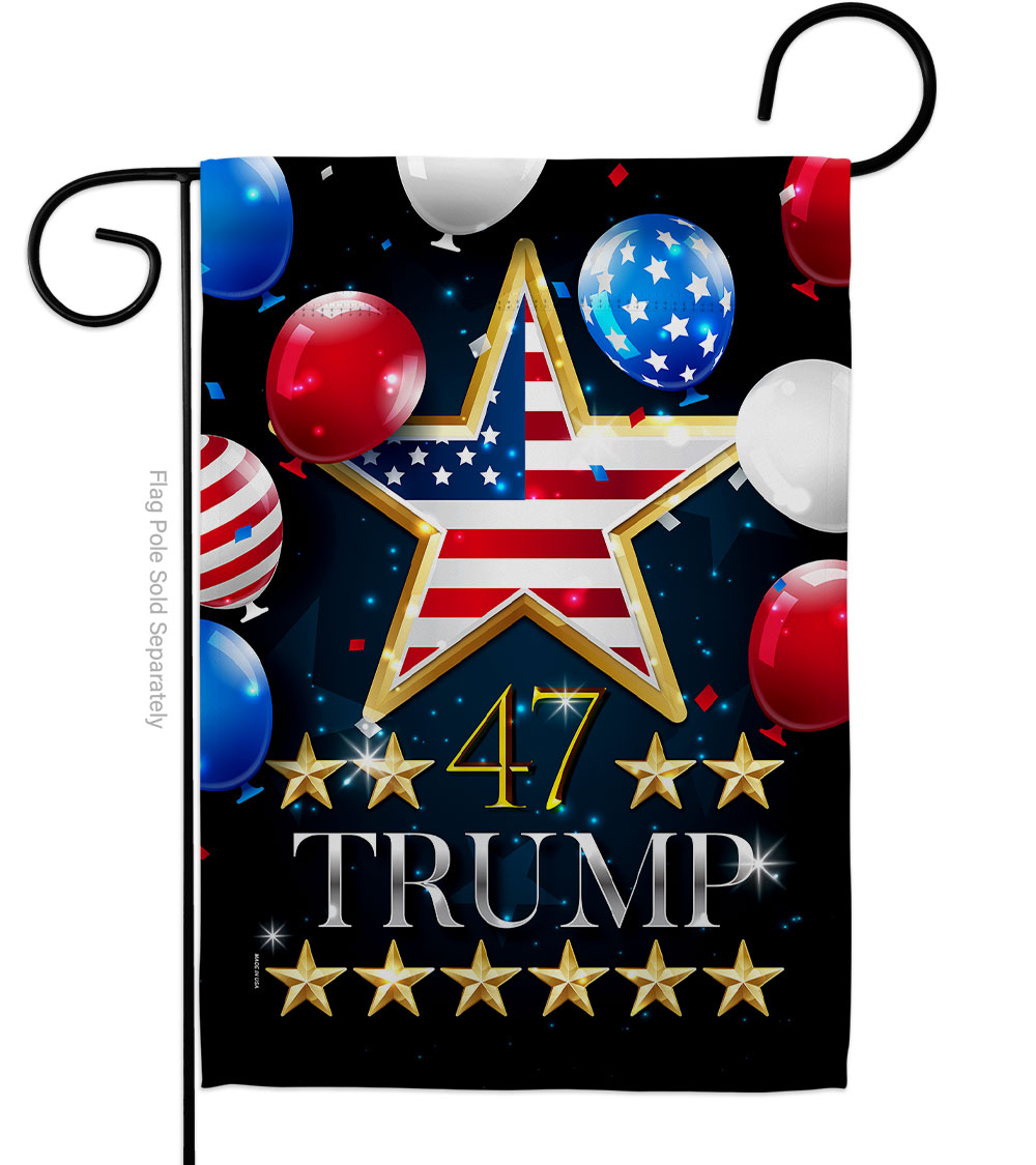 G192327-BO 13 x 18.5 in. 47 Trump American Political Vertical Garden Flag with Double-Sided House Decoration Banner Yard Gift