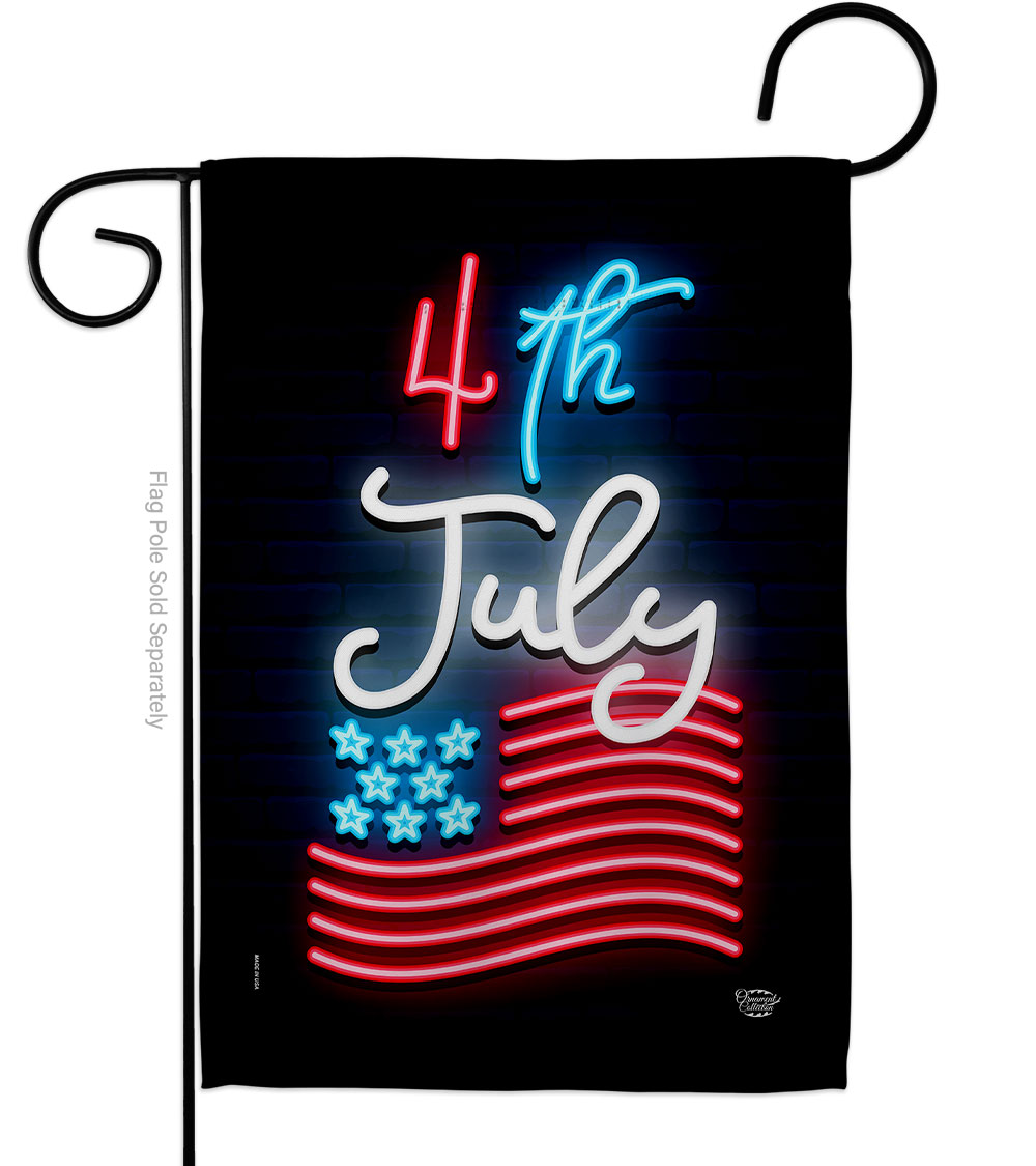 G192441-BO 13 x 18.5 in. Lightful 4th July American Vertical Garden Flag with Double-Sided House Decoration Banner Yard Gift