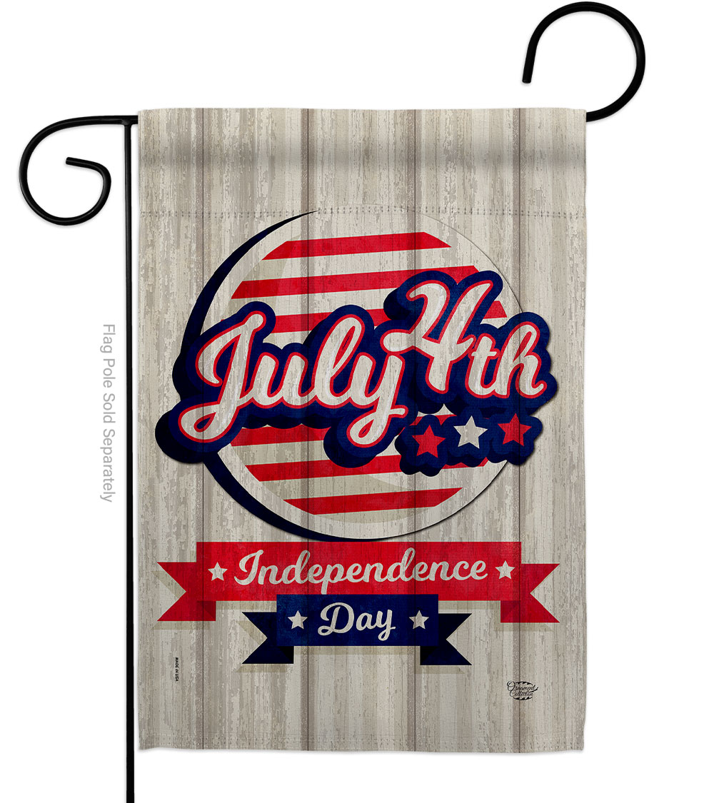 G192633-BO 13 x 18.5 in. Independence Freedom American Fourth of July Vertical Garden Flag with Double-Sided House Decoration Banner Yard Gift