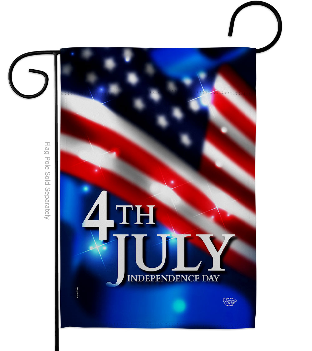 G192636-BO 13 x 18.5 in. July 4th American Vertical Garden Flag with Double-Sided House Decoration Banner Yard Gift