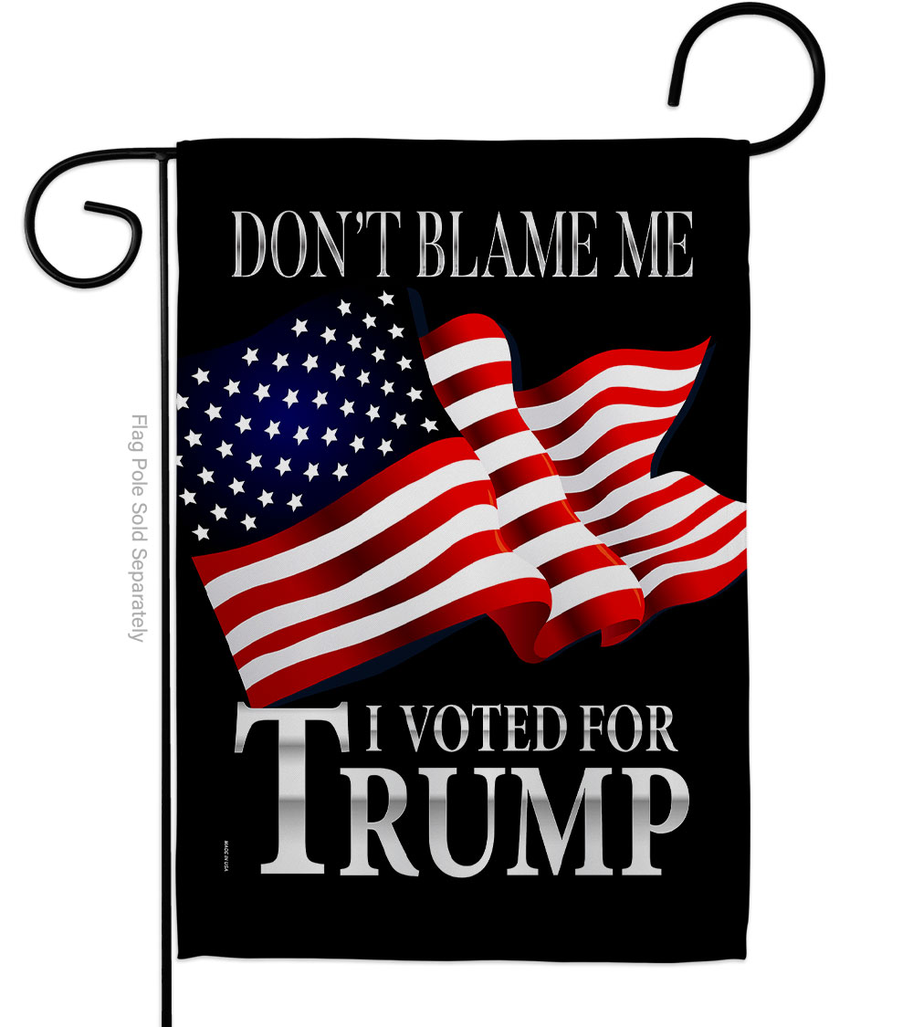 G170201-BO 13 x 18.5 in. Voted for Trump American Political Vertical Garden Flag with Double-Sided House Decoration Banner Yard Gift