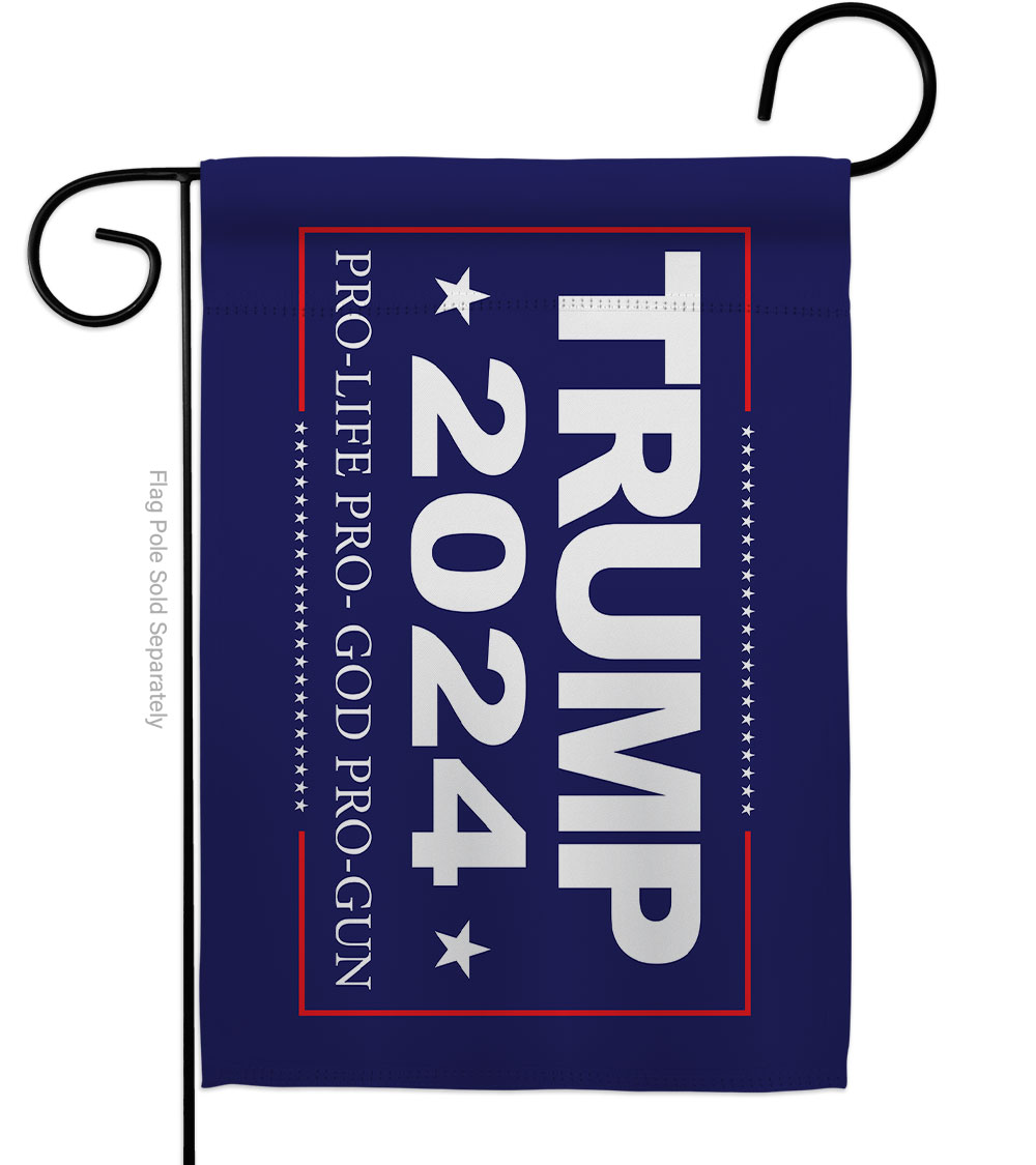 13 x 18.5 in. 2024 Trump Pro Life American Political Vertical Garden Flag with Double-Sided House Decoration Banner Yard Gift