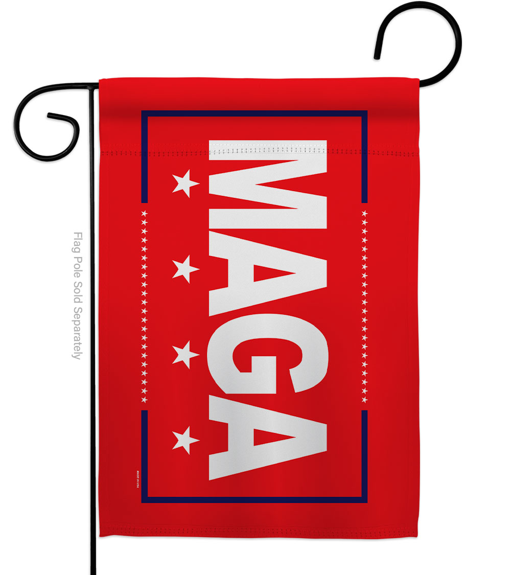 13 x 18.5 in. MAGA American Political Vertical Garden Flag with Double-Sided House Decoration Banner Yard Gift