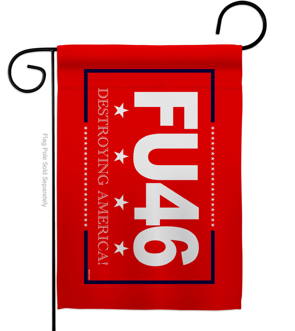 G170230-BO 13 x 18.5 in. FU 46 American Political Vertical Garden Flag with Double-Sided House Decoration Banner Yard Gift