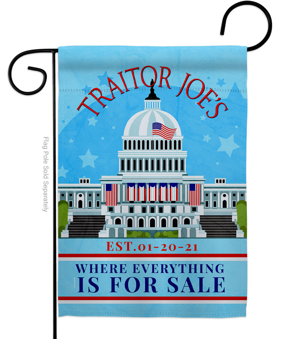 G170250-BO 13 x 18.5 in. Traitor Joes American Political Vertical Garden Flag with Double-Sided House Decoration Banner Yard Gift