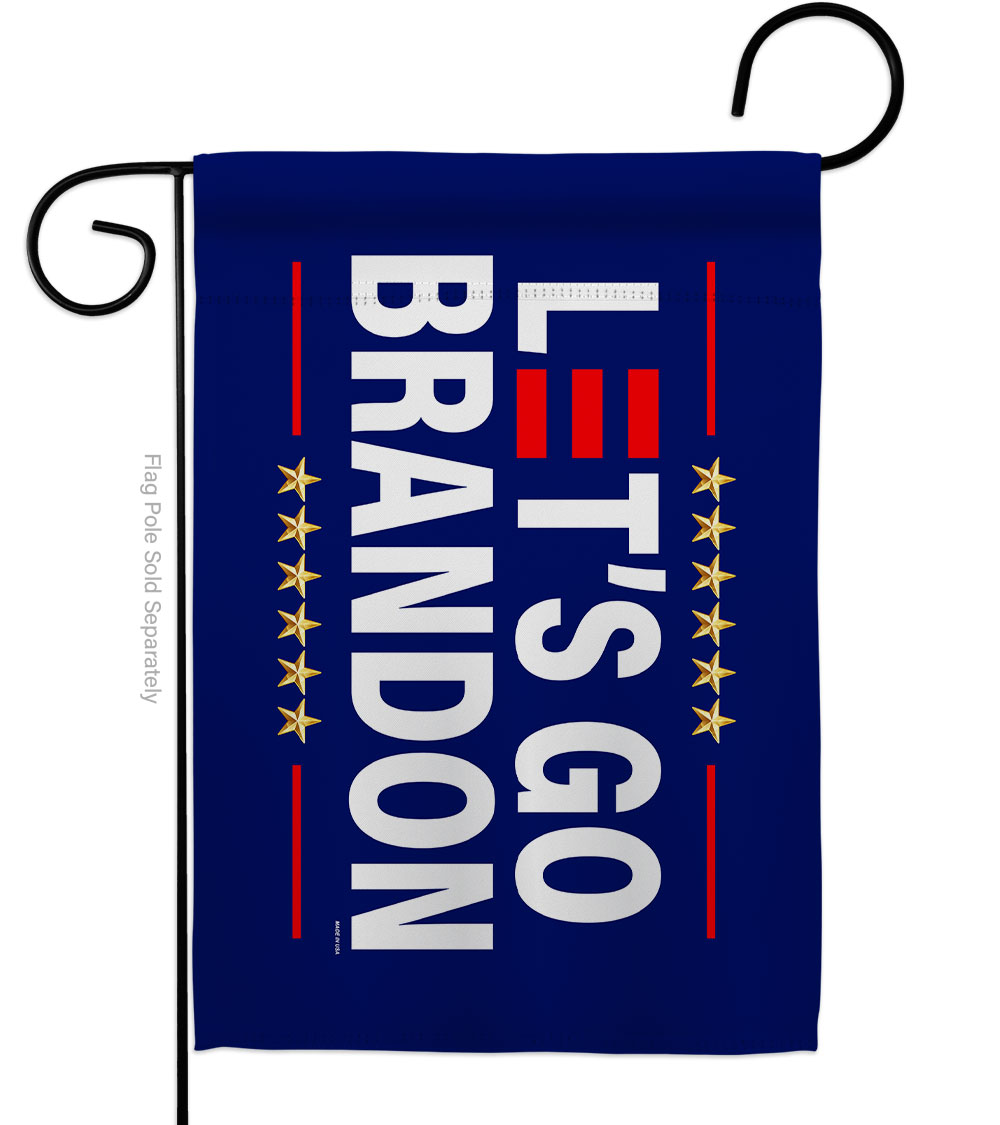 13 x 18.5 in. Lets Go Brandon Blue American Political Garden Flag with Double-Sided Horizontal House Decoration Banner Yard Gift